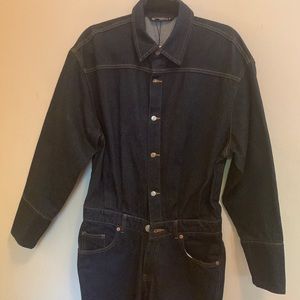 Long Sleeve Denim Jumpsuit